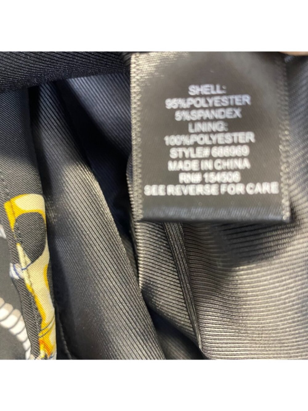 Colleen Lopez Nautical-Print Women's Blazer Size XL,Black,One Button,Lined - Picture 6 of 9